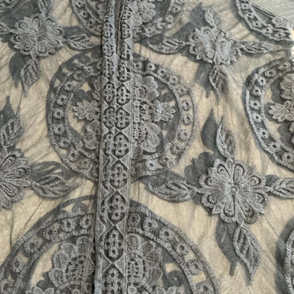 Unbranded Kimono Cardigan Women XXL-XXXL Blue Excellent‎ Boho Floral Mesh Lace